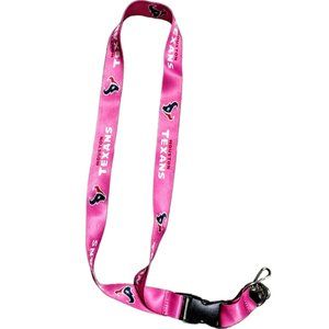 NFL Houston Texans Hot Pink Cardholder Lanyard Brand New